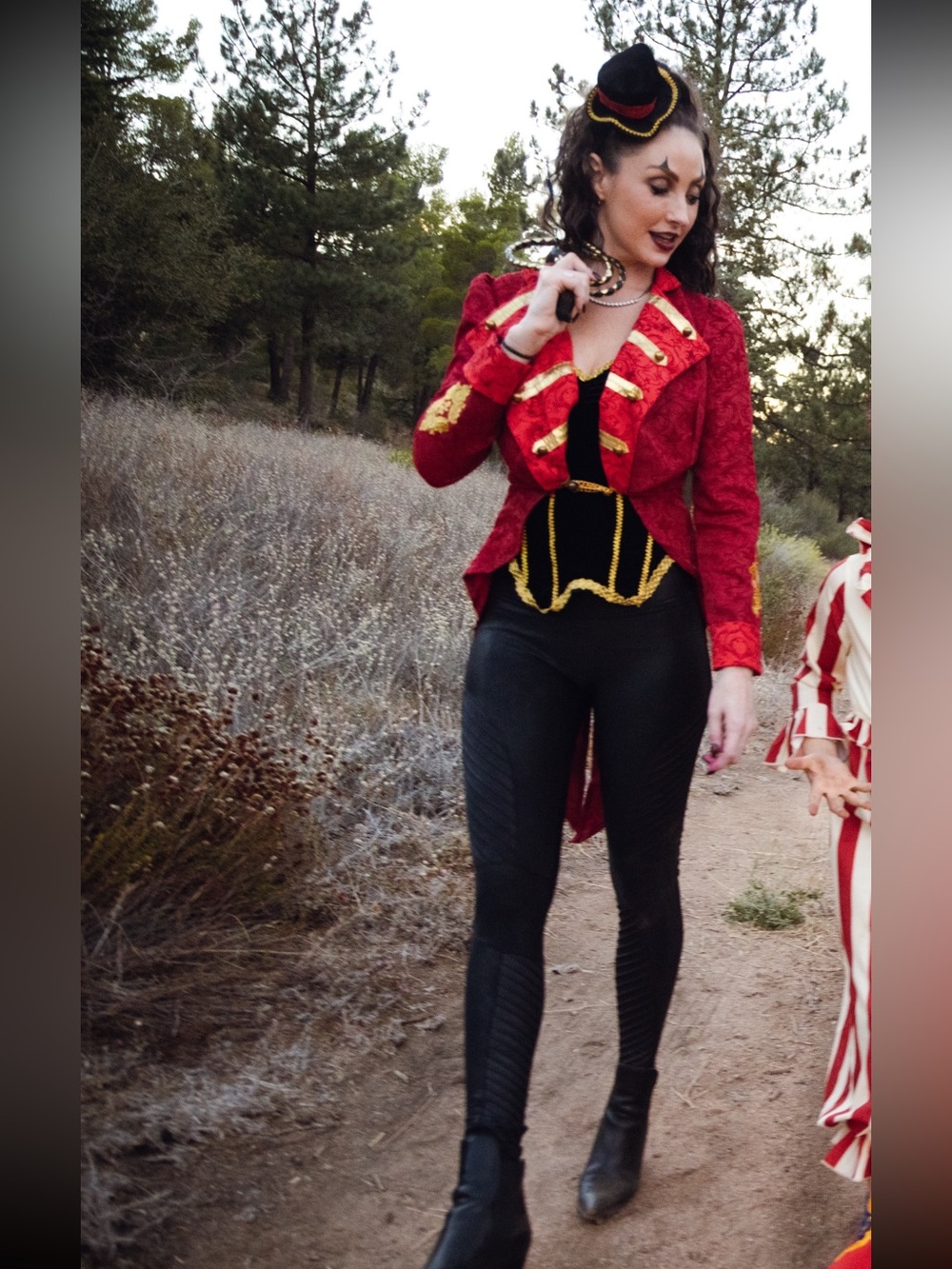 Spirit Red and Gold Ringmaster Costume w WHIP